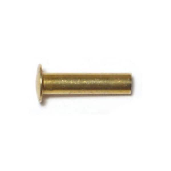 Midwest Fastener Tubular Rivet, Truss Head, 1/8 in Dia., 1/2 in L, Steel Body, 48 PK 61868 - main